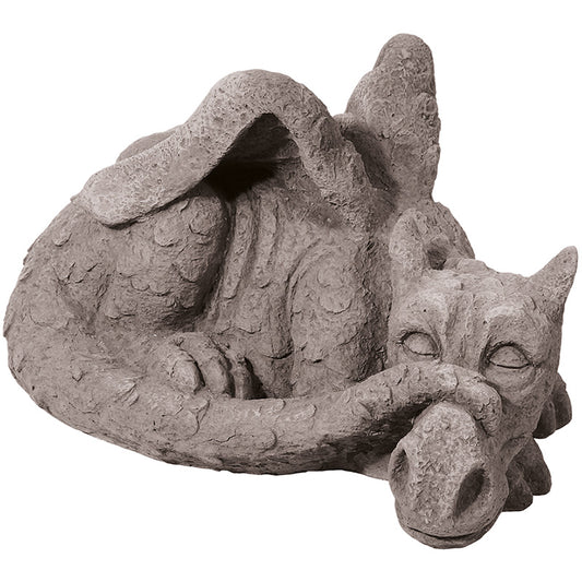Willowstone Antique Grey Large Sleeping Dragon Drago DR07