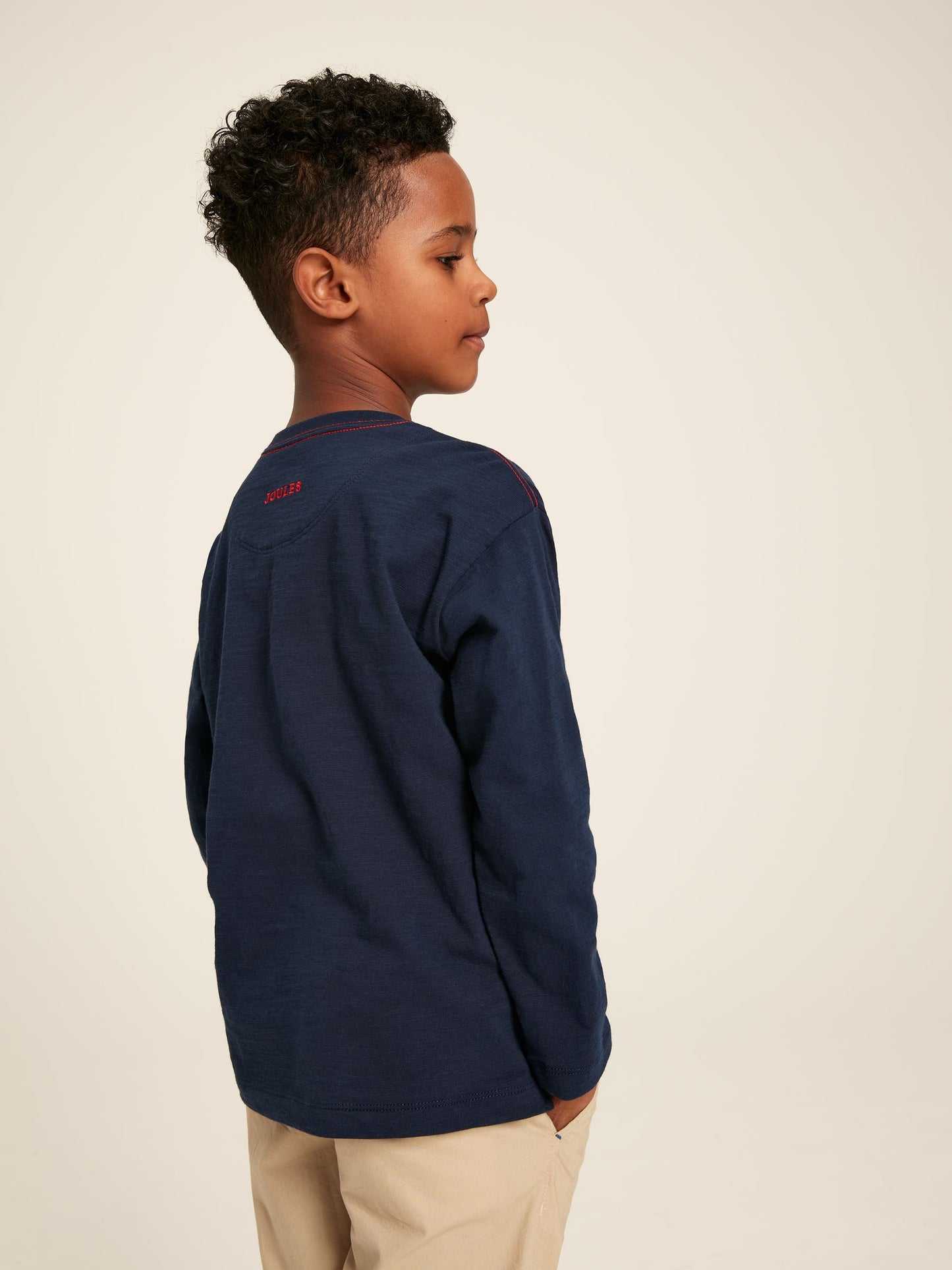 Joules Dylan Navy Long Sleeve Dinosaur T-Shirt