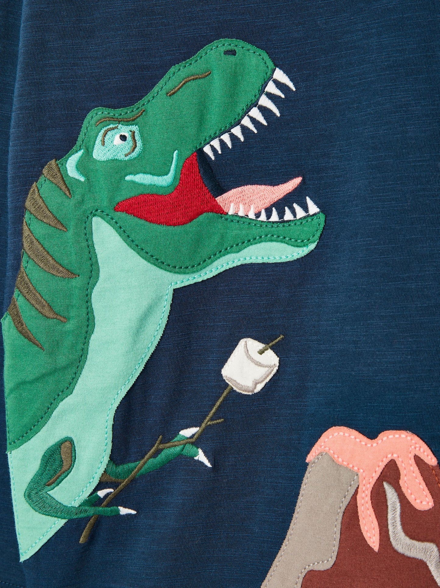 Joules Dylan Navy Long Sleeve Dinosaur T-Shirt