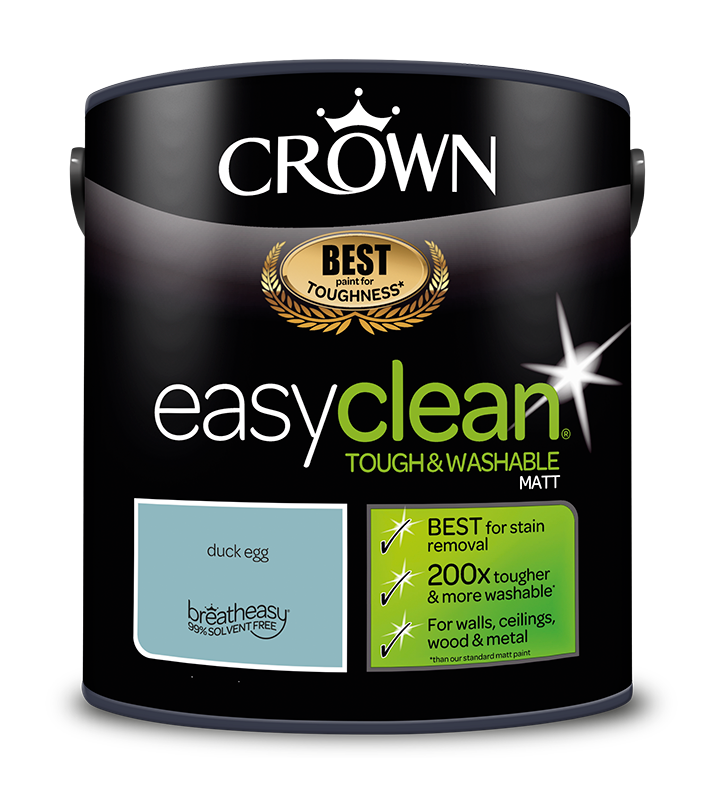 Crown Paints easyclean Matt Emulsion Paint - Blues