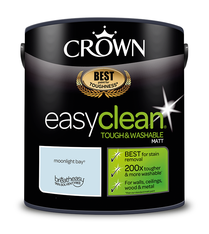 Crown Paints easyclean Matt Emulsion Paint - Blues