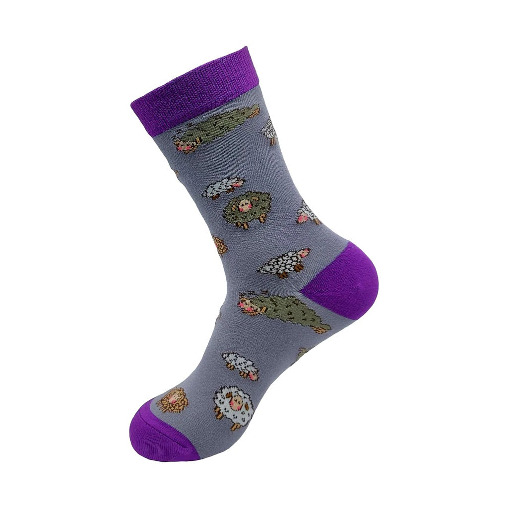Eco Chic Eco-Friendly Bamboo Socks Cute Sheep