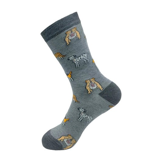Eco Chic Eco-Friendly Bamboo Socks Dogs Grey