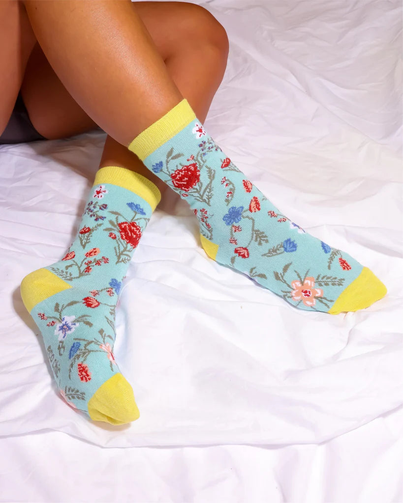 Eco Chic Eco-Friendly Floral Bamboo Socks