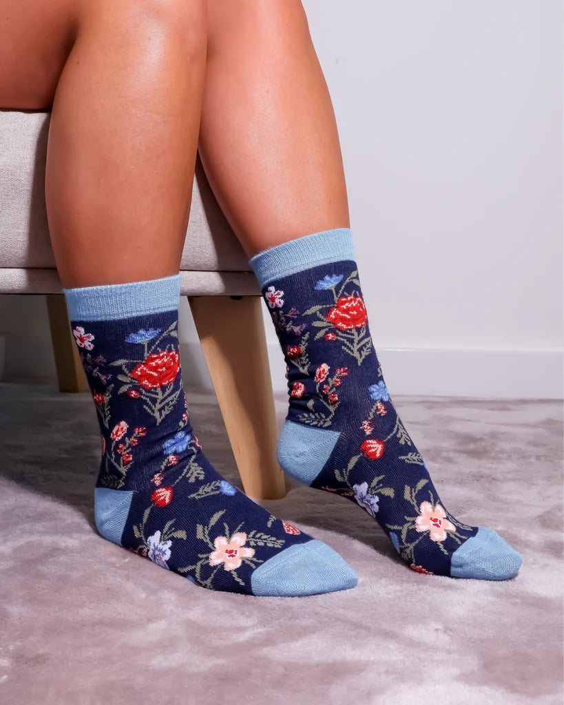 Eco Chic Eco-Friendly Floral Bamboo Socks