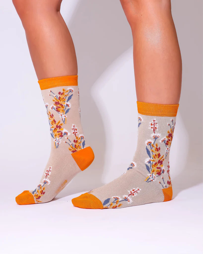 Eco Chic Eco-Friendly Bamboo Socks Flowers