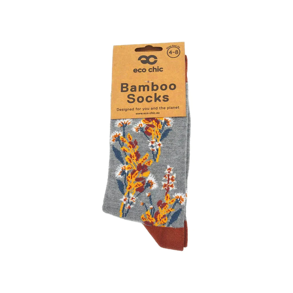 Eco Chic Eco-Friendly Bamboo Socks Flowers