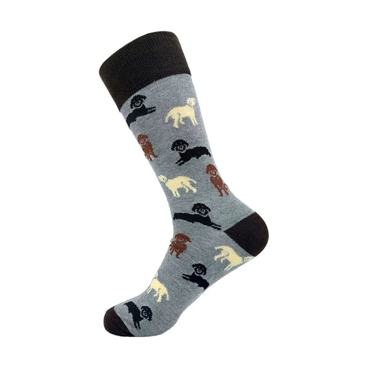 Eco Chic Eco-Friendly Labradors Grey Bamboo Socks