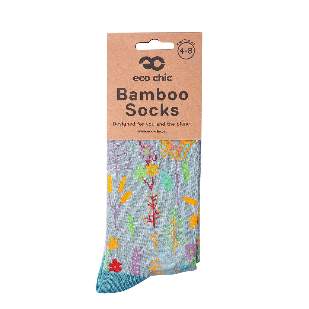 Eco Chic Eco-Friendly Lush Floral Bamboo Socks