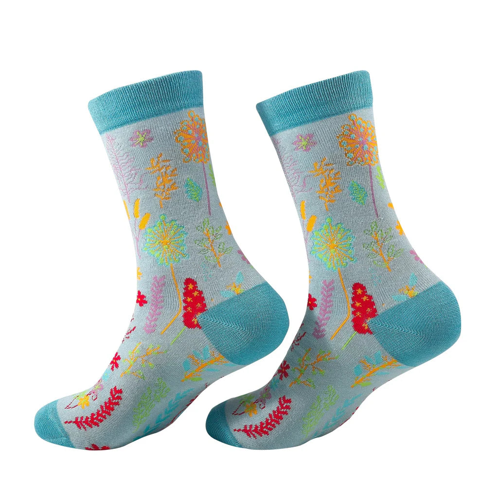 Eco Chic Eco-Friendly Lush Floral Bamboo Socks