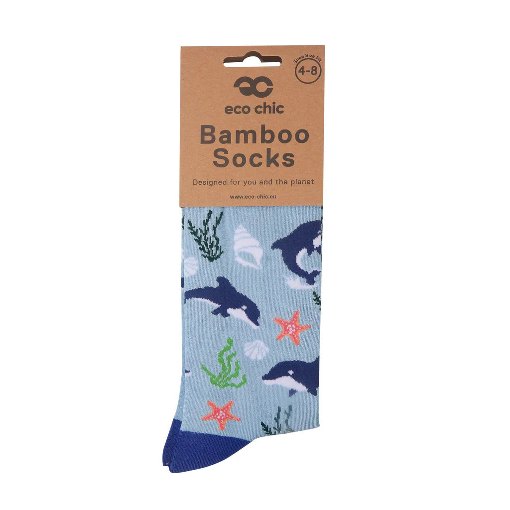 Eco Chic Eco-Friendly Socks Blue Orca