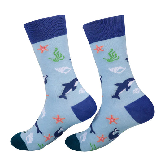 Eco Chic Eco-Friendly Socks Blue Orca