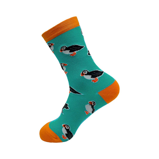 Eco Chic Eco-Friendly Puffins Bamboo Socks