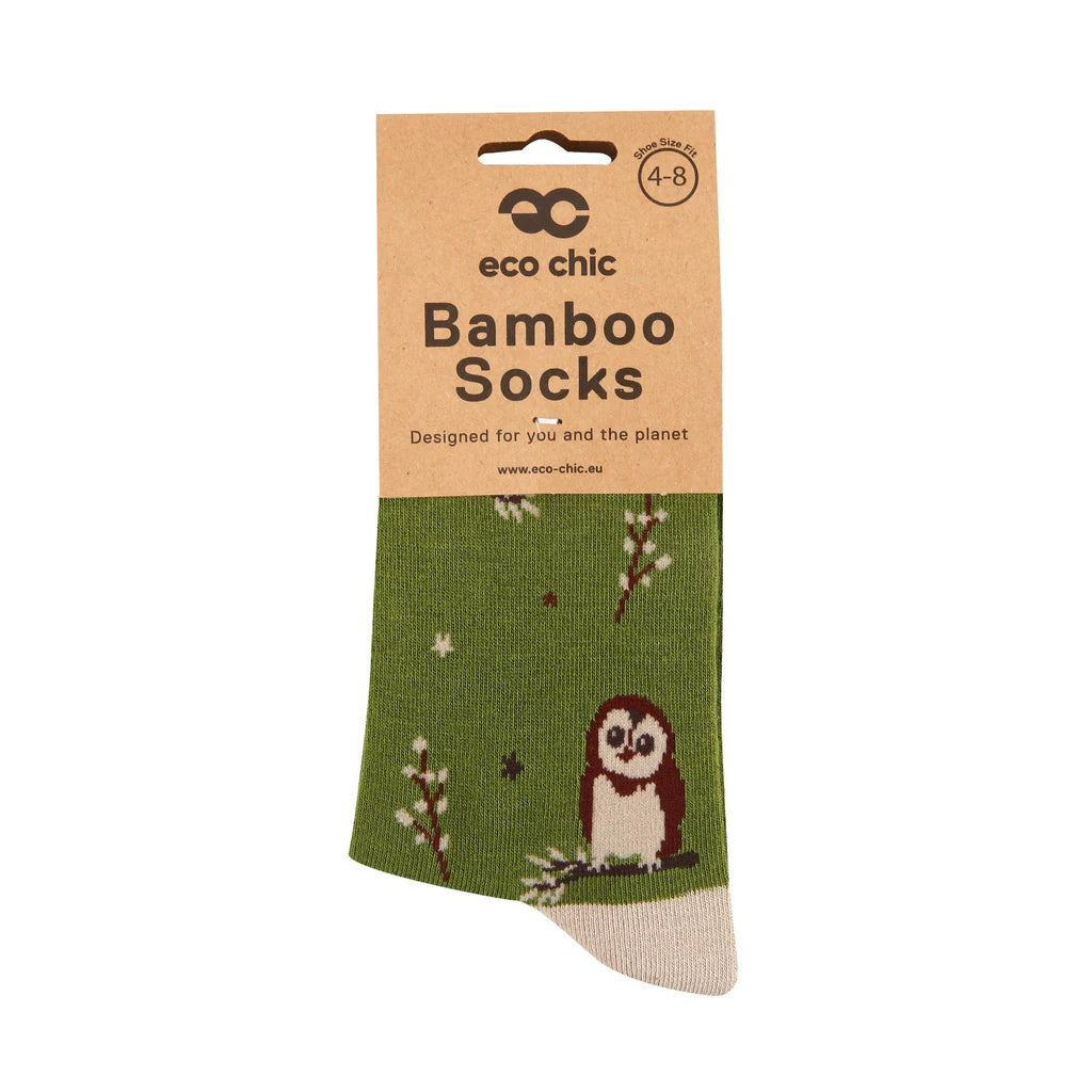 Eco Chic Eco-Friendly Tawny Owl Bamboo Socks