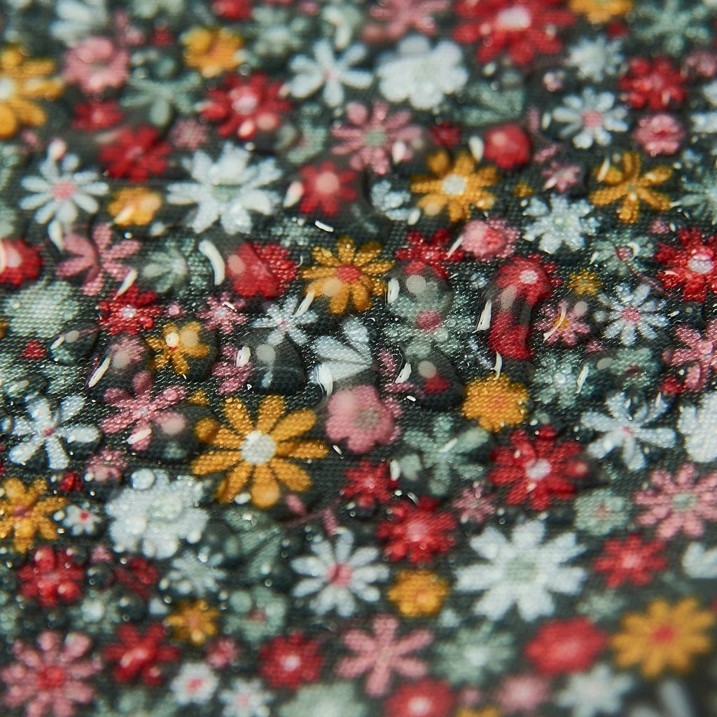 Eco Chic Foldable Mini Umbrella Black Ditsy