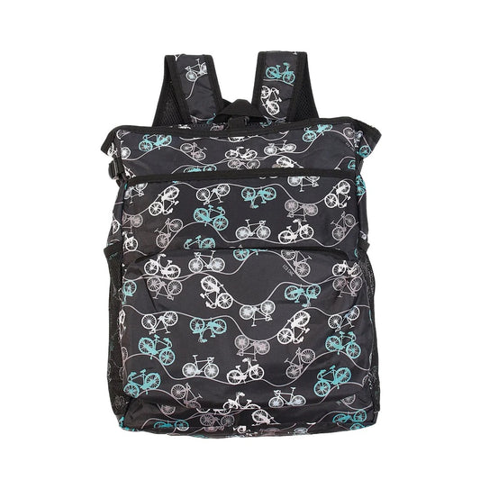 Eco Chic Lightweight Foldable Backpack Cooler Bike Black