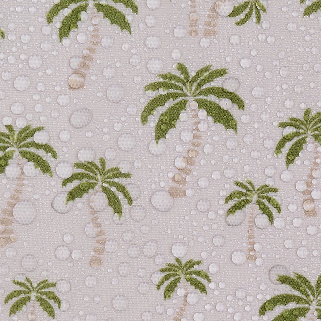 Eco Chic Lightweight Foldable Backpack Palm Trees Beige