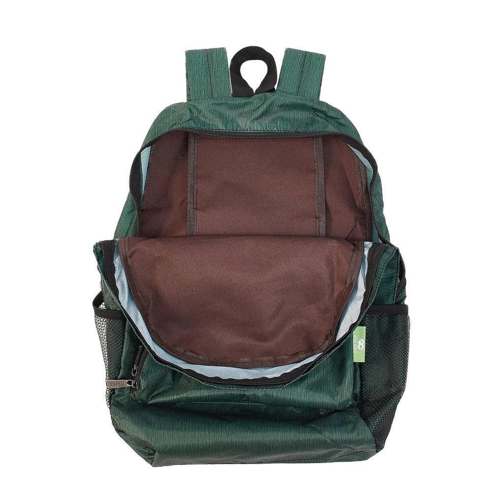Eco Chic Lightweight Foldable Backpack Pine Green