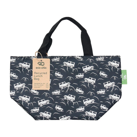 Eco Chic Lightweight Foldable Lunch Bag Landrovers Black