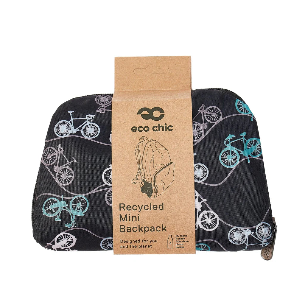 Eco Chic Lightweight Foldable Mini Backpack Bikes