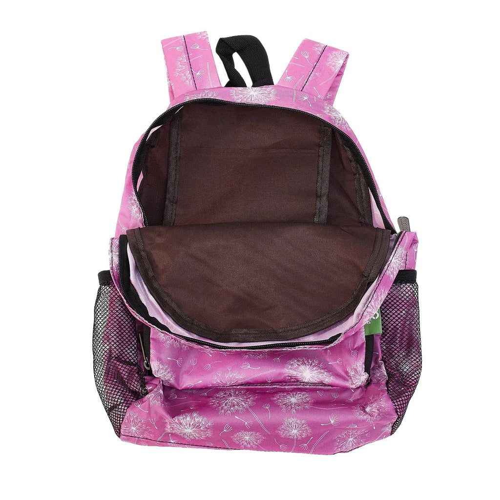 Eco Chic Lightweight Foldable Backpack Dandelion Dusty Pink