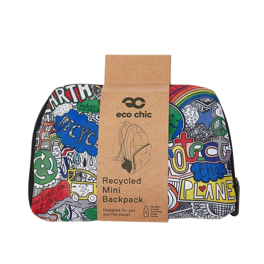 Eco Chic Lightweight Foldable Mini Backpack Save The Planet