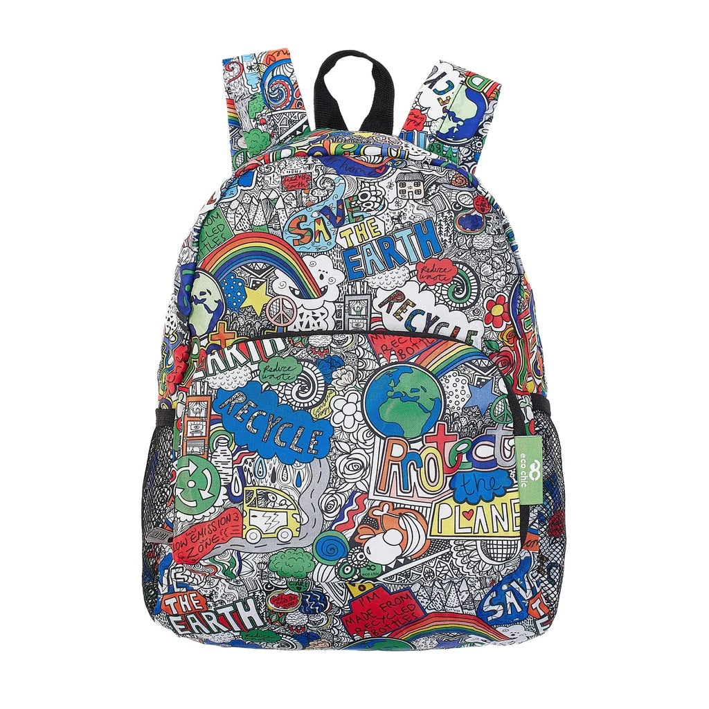 Eco Chic Lightweight Foldable Mini Backpack Save The Planet