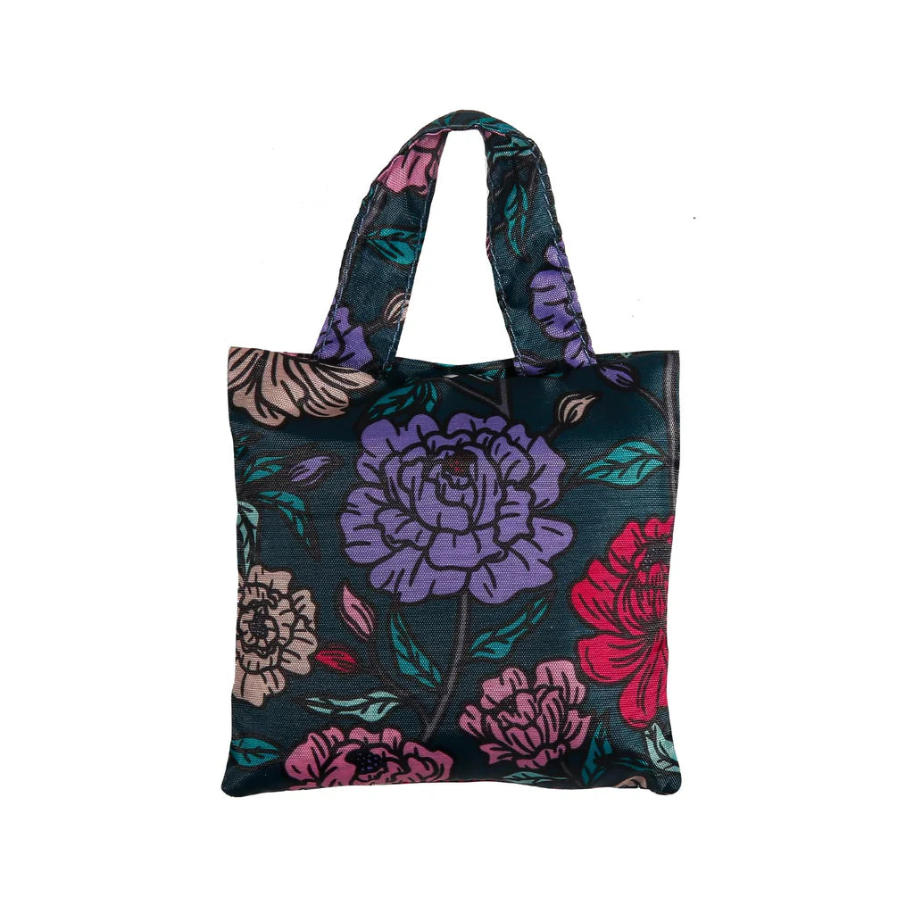 Eco Chic Lightweight Foldable Reusable Bold Floral Shopping Bag