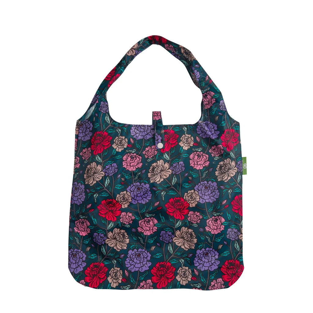 Eco Chic Lightweight Foldable Reusable Bold Floral Shopping Bag