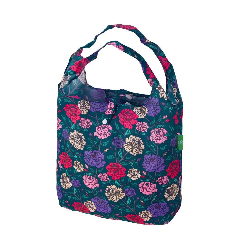 Eco Chic Lightweight Foldable Reusable Bold Floral Shopping Bag