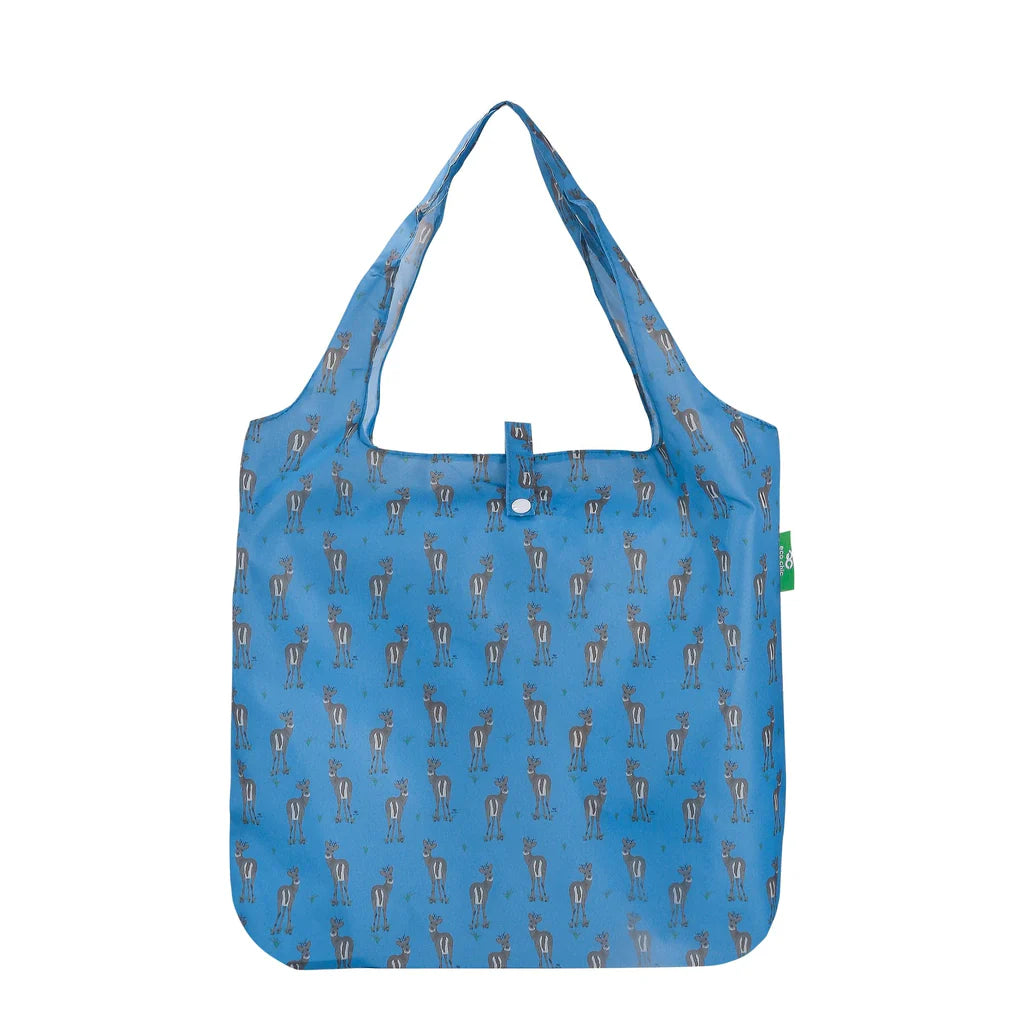 Eco Chic Lightweight Foldable Reusable Deer Shopping Bag