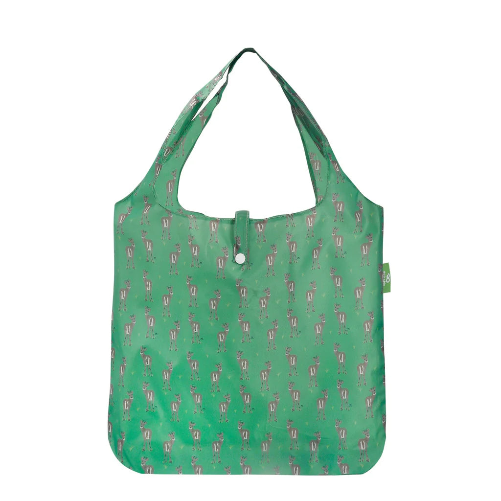 Eco Chic Lightweight Foldable Reusable Deer Shopping Bag