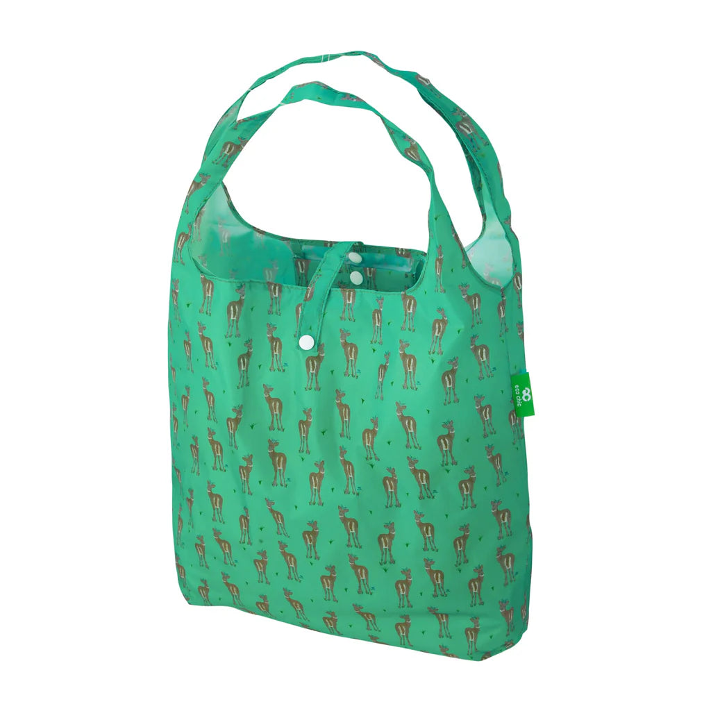 Eco Chic Lightweight Foldable Reusable Deer Shopping Bag