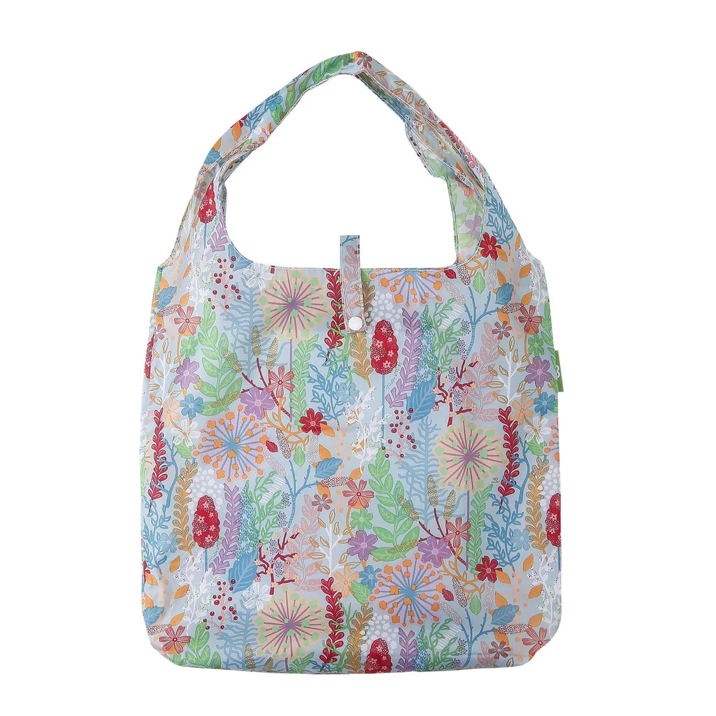 Eco Chic Lightweight Foldable Reusable Lush Floral Shopping Bag