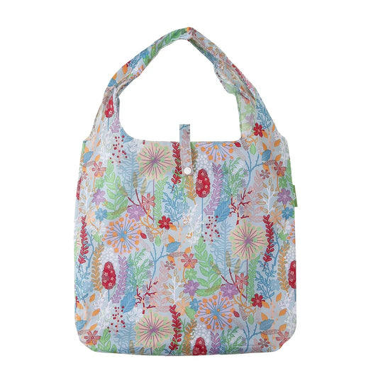 Eco Chic Lightweight Foldable Reusable Lush Floral Shopping Bag