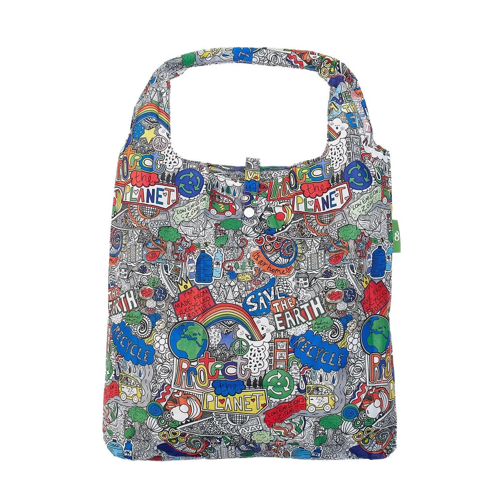 Eco Chic Lightweight Foldable Reusable Shopping Bag Save The Planet