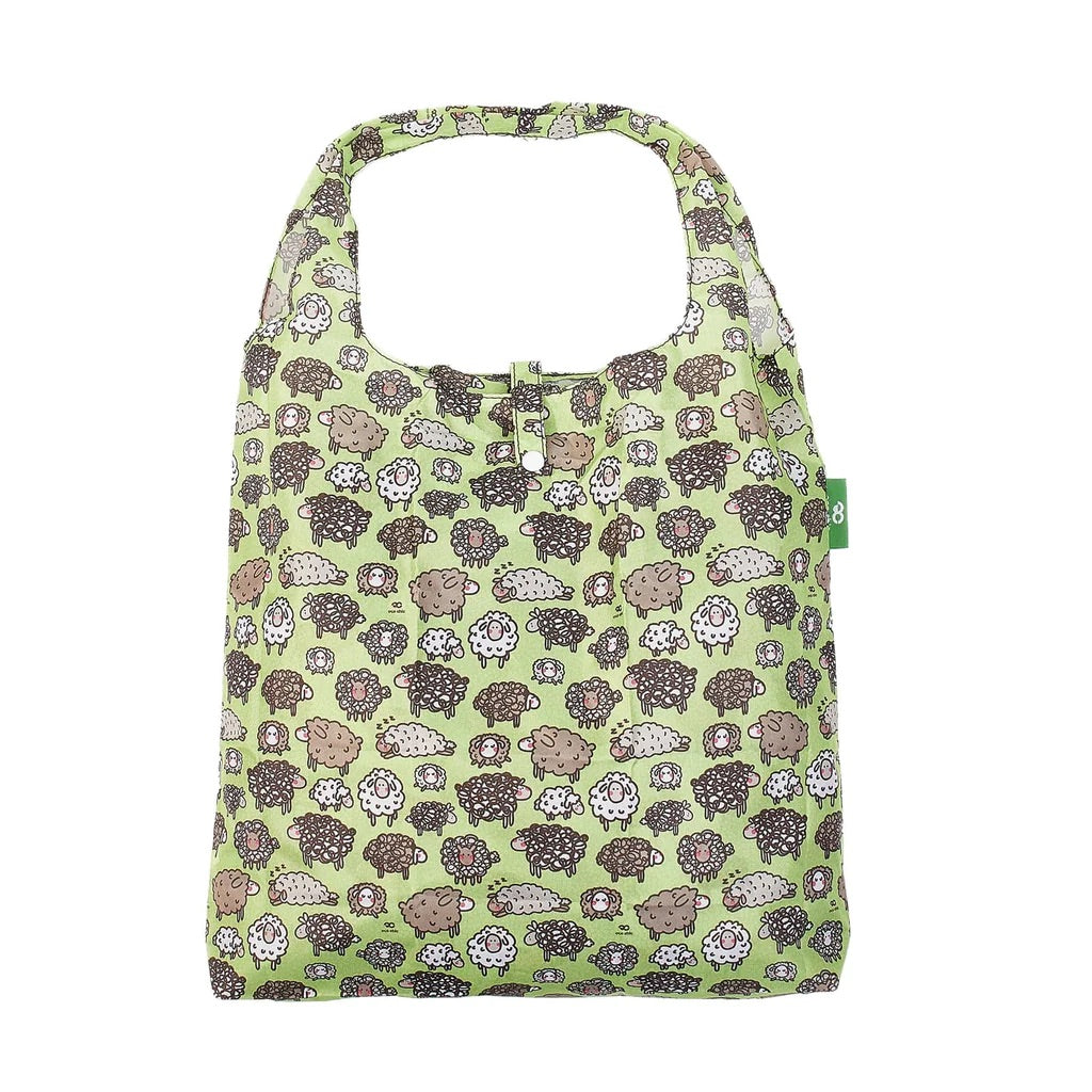 Eco Chic Lightweight Foldable Reusable Shopping Bag Sheep