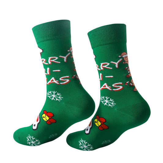Eco Chic Eco-Friendly Gingerbread Man Bamboo Socks