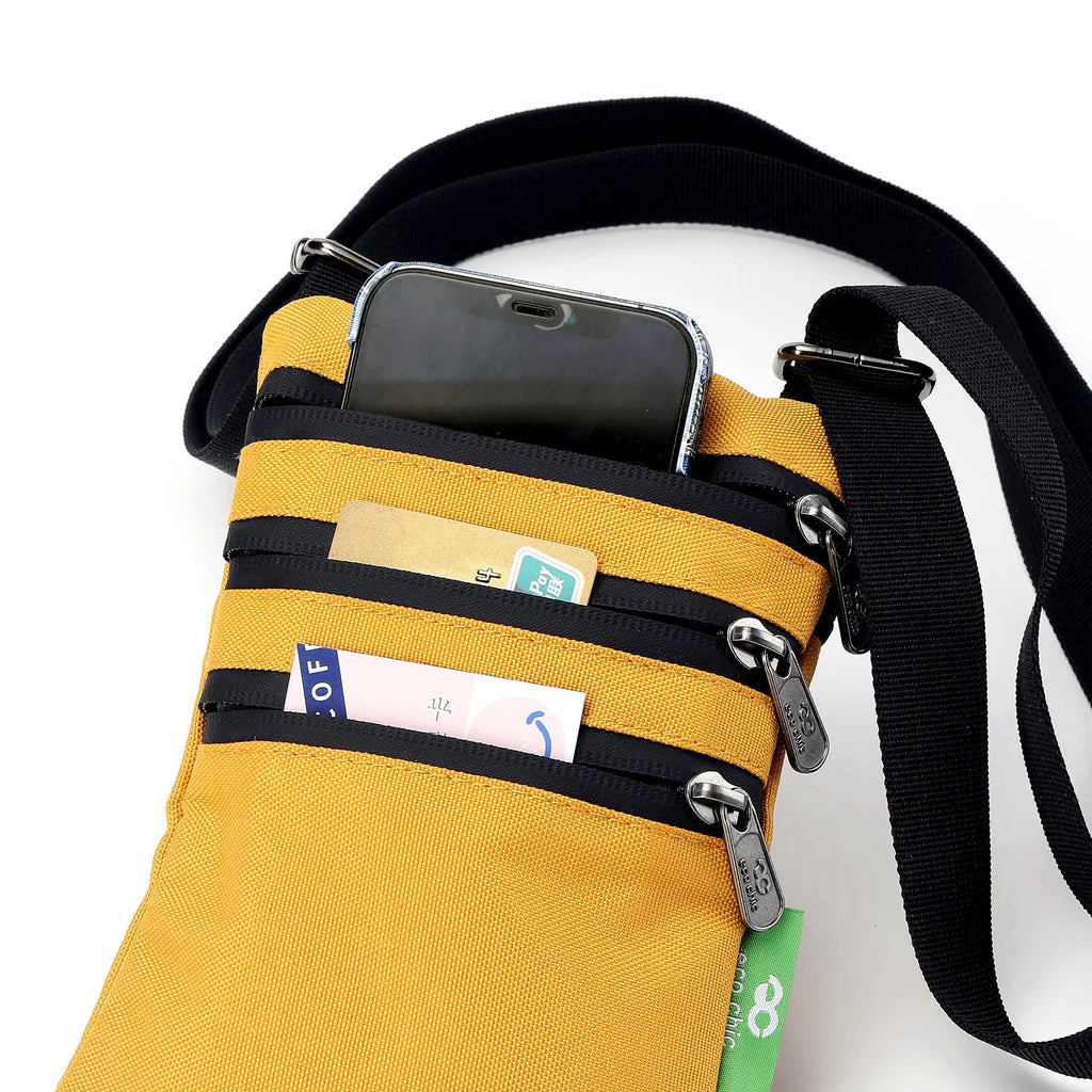 Eco Chic Recycled Canvas Crossbody Phone Bag