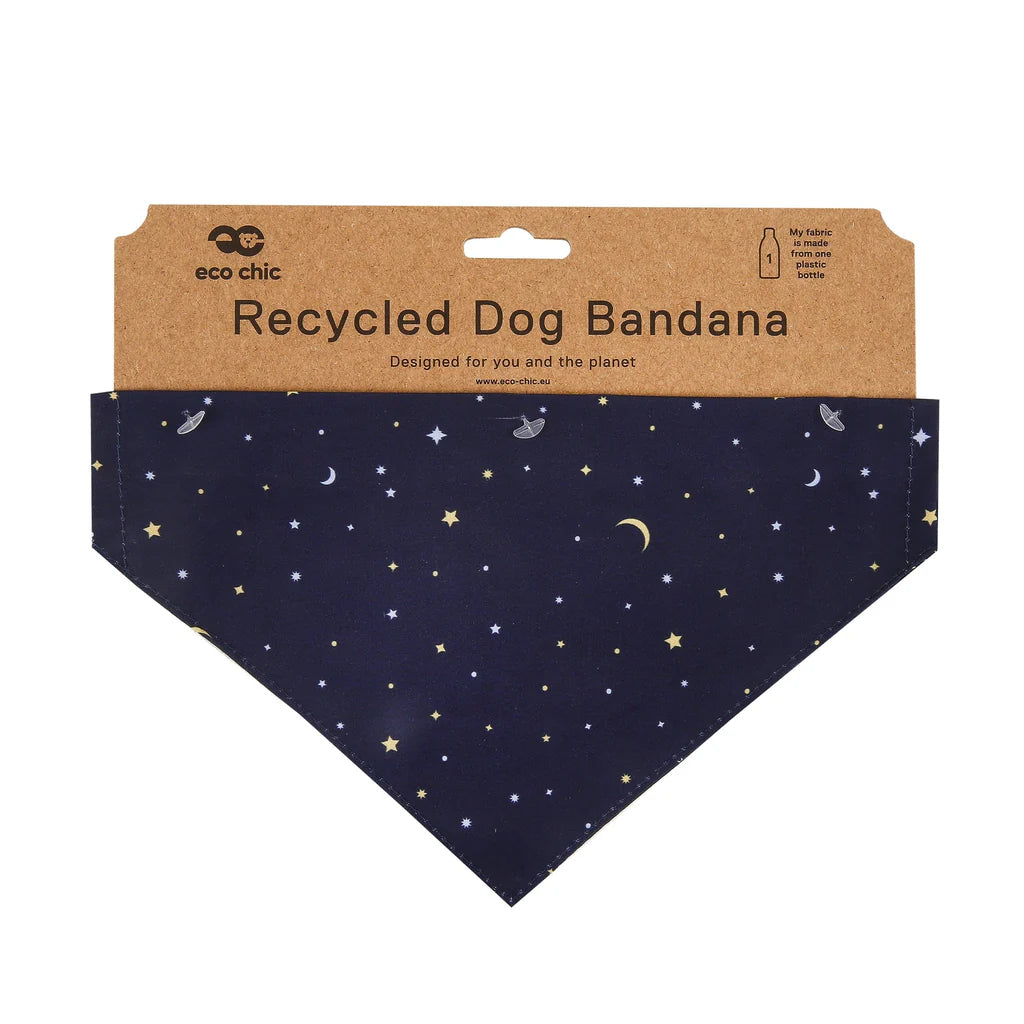 Eco Chic Navy Stars & Moons Dog Bandana