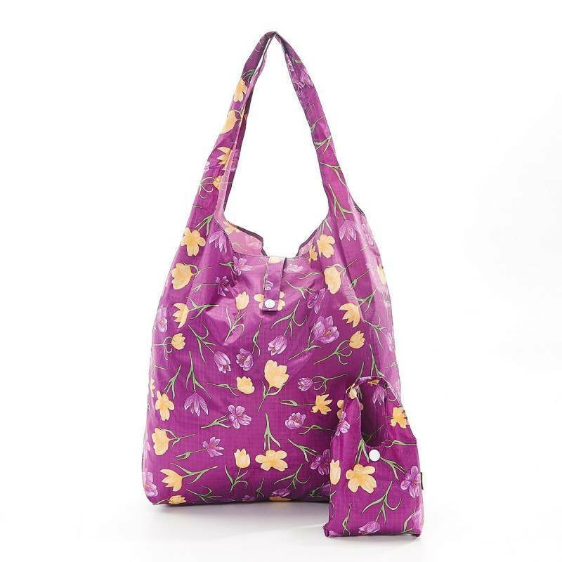 Eco Chic Lightweight Foldable Reusable Shopping Bag Crocus