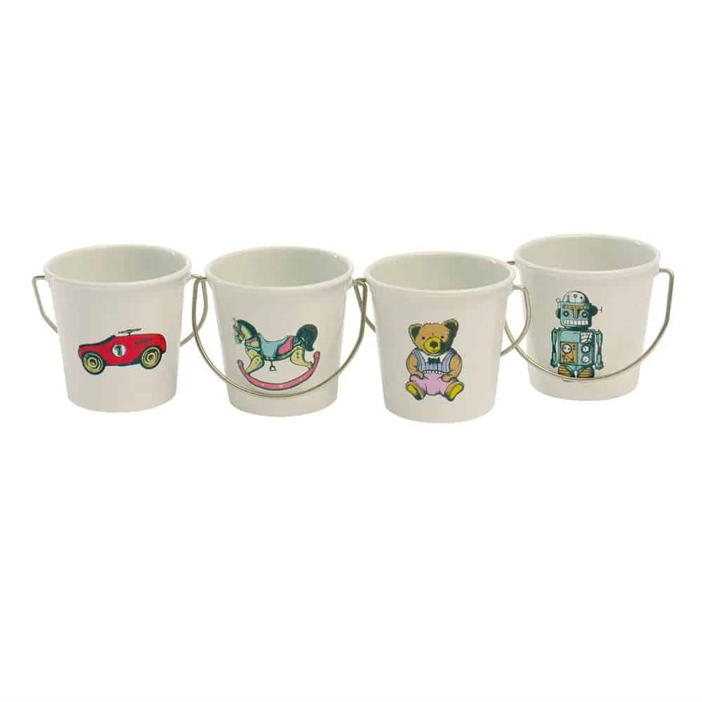 Eddington Vintage Toys Egg Bucket Set of 4