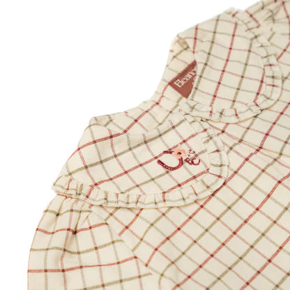 Eleanor Charles The Check Embroidered Blouse