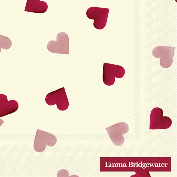 Emma Bridgewater Pink Hearts Cocktail Napkins Sam Turner & Sons