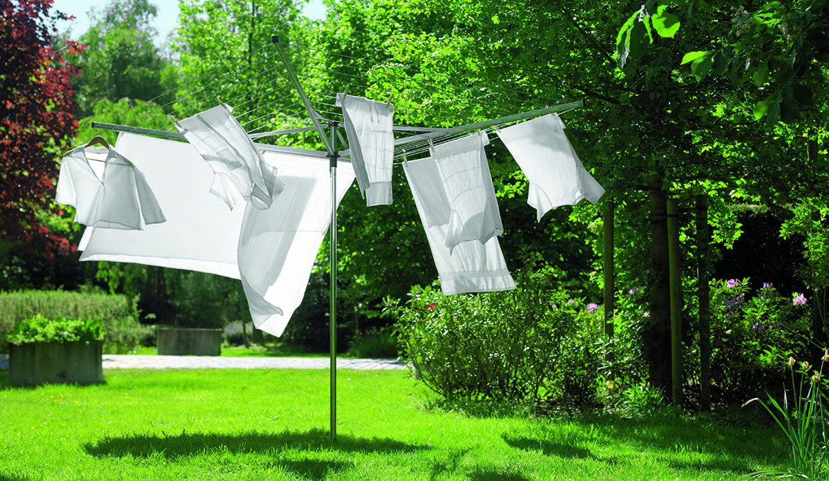 Brabantia Essentials 30m Outdoor Rotary Airer with Ground Tube