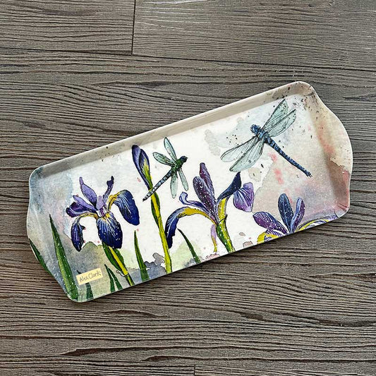 Alex Clark Medium Dragonflies and Iris Tray