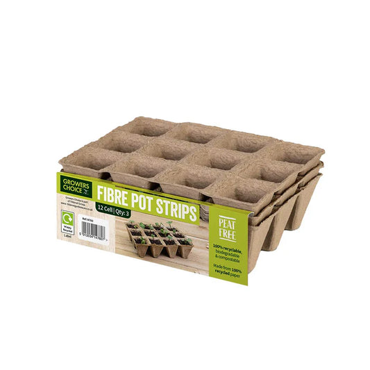 Bosmere Growers Choice 12 Cell Peat Free Pot Strips 3-Pack