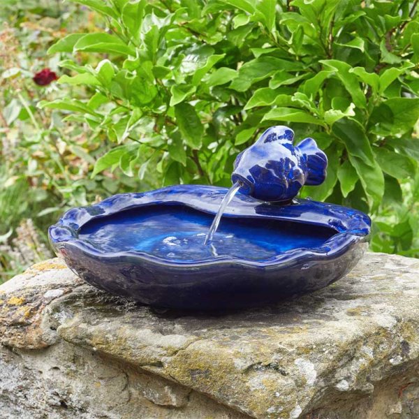 Smart Solar Ceramic Fish Fountain