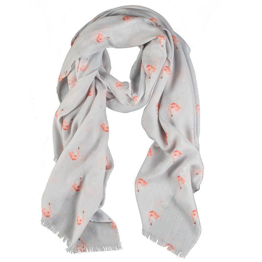 Wrendale Pink Lady Flamingo Scarf