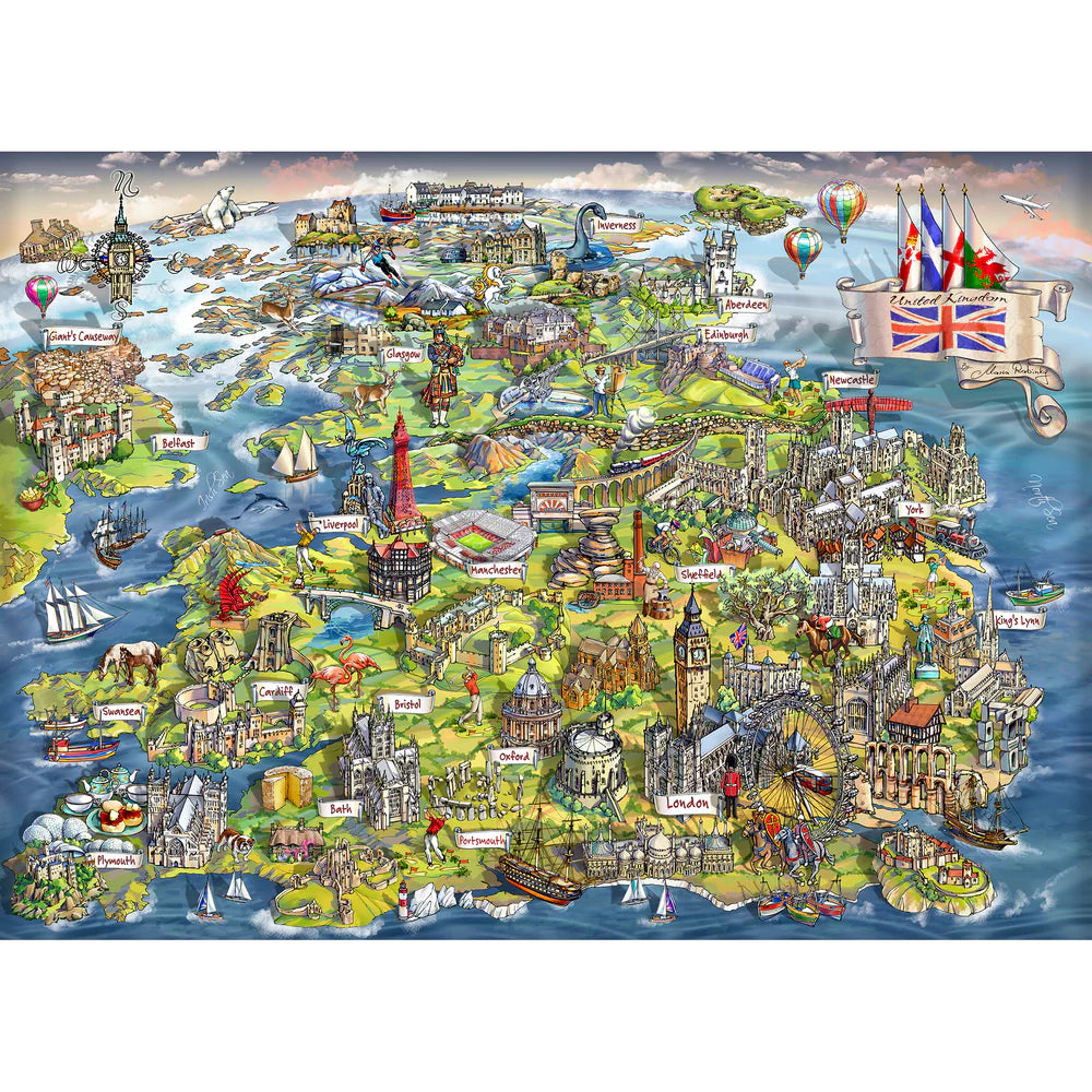 Gibsons Beautiful Britian 1000 Piece Jigsaw Puzzle